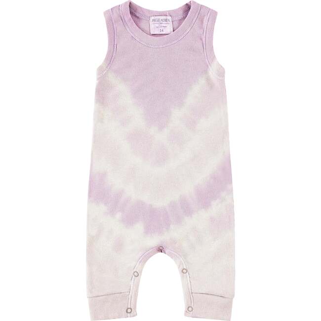 Eco-Rib Tie Dye Tank Romper, Lavender