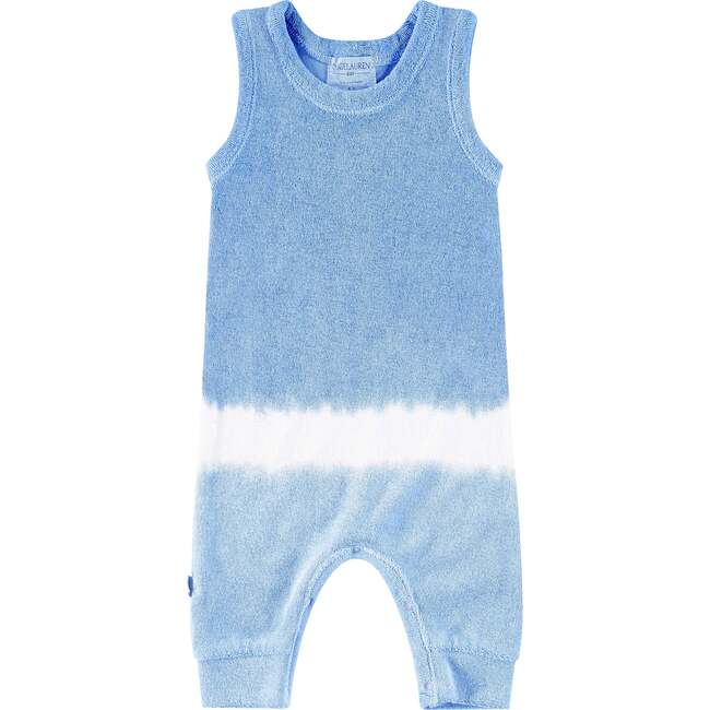 Dip Dye Loop Terry Tank Romper, Blue