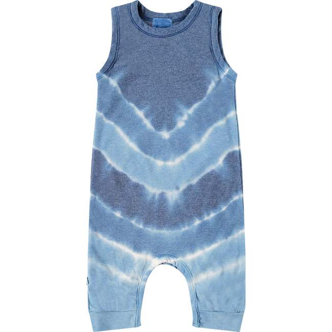 Eco-Rib Tie Dye Tank Romper, Blue