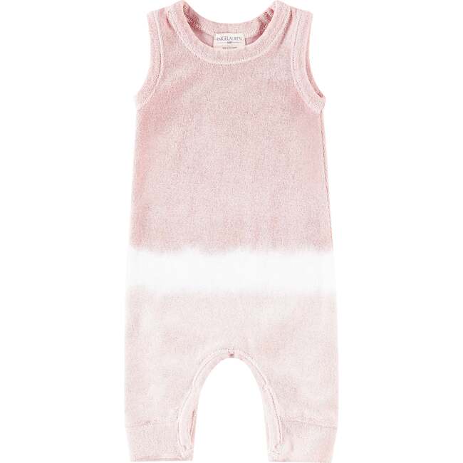 Dip Dye Loop Terry Tank Romper, Pink