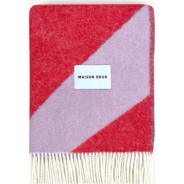 Swirl Blanket, Lilac and Scarlet