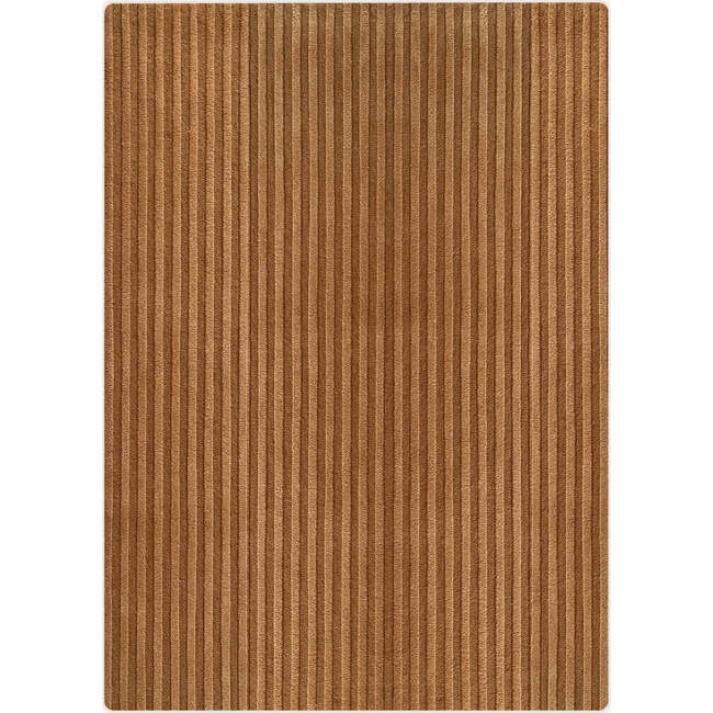 Solid Stripe Rug, Terra Brown