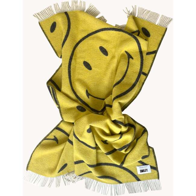 Smiley Blanket, Yellow and Black