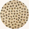 Round Leopard Rug, Beige, Brown and Black - Rugs - 1 - thumbnail