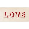 Love Rug, Cream and Red - Rugs - 1 - thumbnail