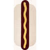 Hot Dog Rug, Cream, Maroon and Yellow - Rugs - 1 - thumbnail