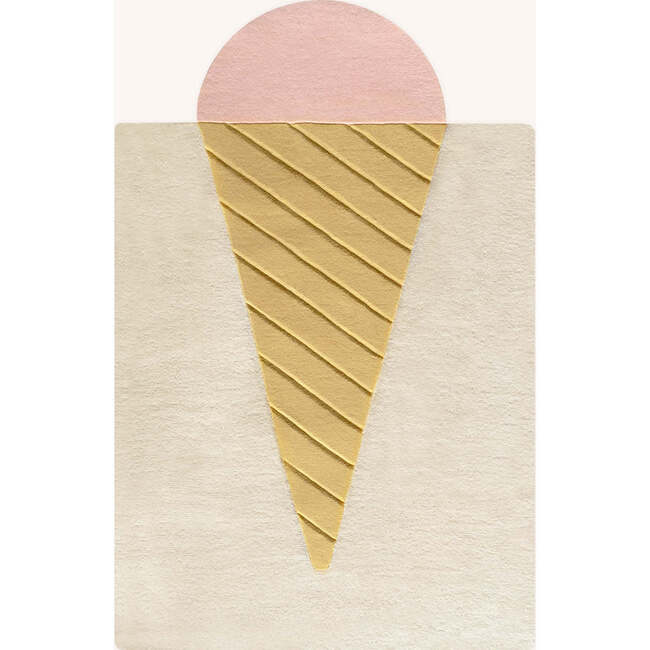 Ice Cream Rug, Pink and Light Brown