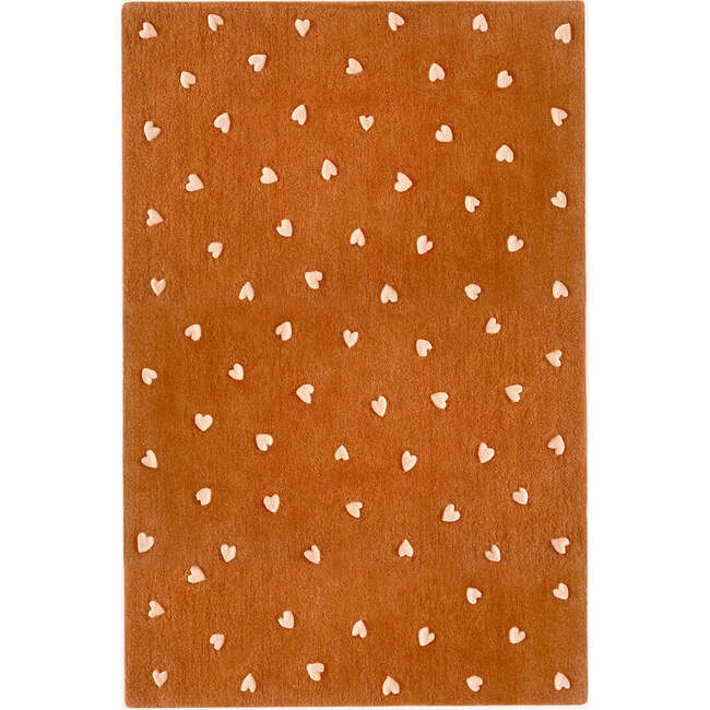 Hearts Rug, Brown and Pink - Rugs - 3