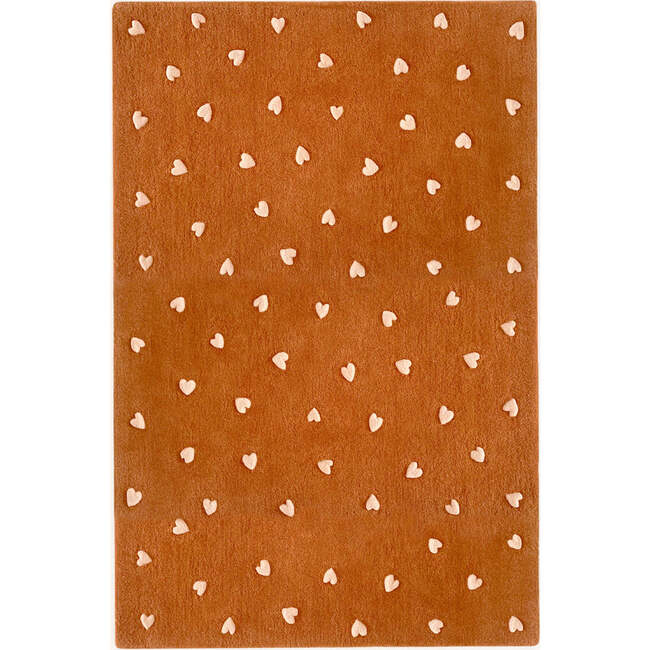 Hearts Rug, Brown and Pink - Rugs - 4