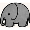 Elephant Rug, Grey and Black - Rugs - 1 - thumbnail