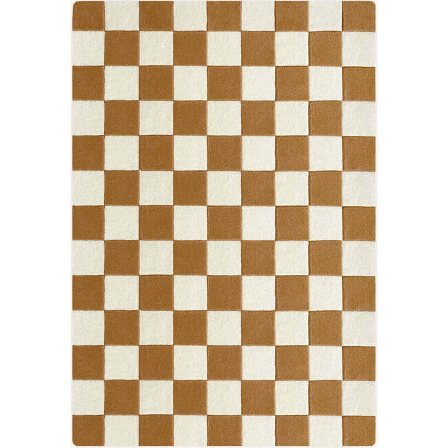 Checkerboard Rug, Terra Brown