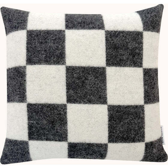 Checkerboard Cushion, Black and White