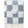 Checkerboard Blanket, Denim and White - Throws - 1 - thumbnail