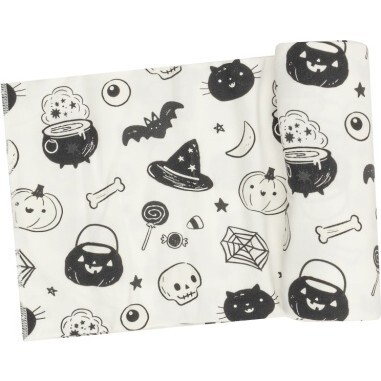 Black and White Glow in the Dark Swaddle, Ivory