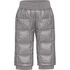 Baby Featherlight Elastic Waist Down Pants, Grey - Snow Pants - 1 - thumbnail