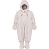 Baby Detachable Hood 2-Zipper Wintersuit, Rose Powder - Snowsuits - 1 - thumbnail