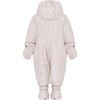 Baby Detachable Hood 2-Zipper Wintersuit, Rose Powder - Snowsuits - 2