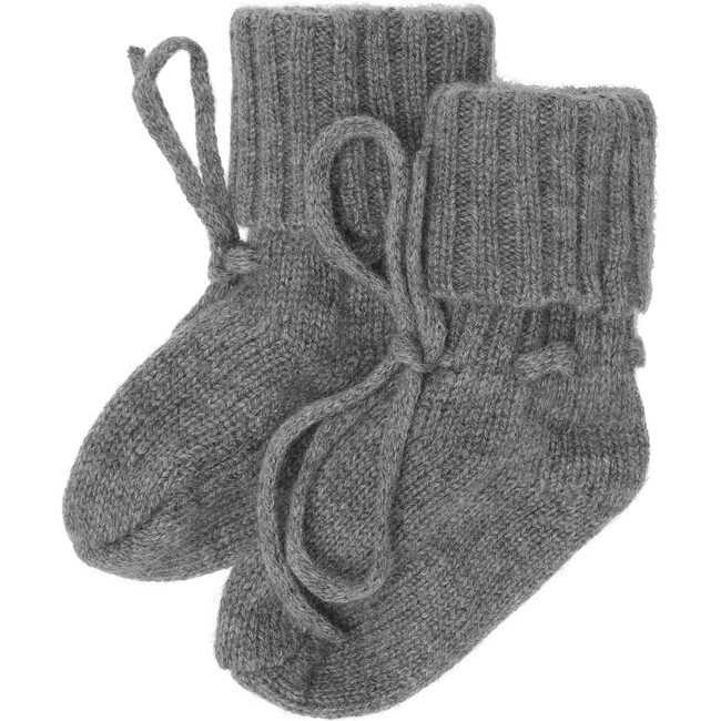 Baby Cashmere Knit Socks, Bear Melange