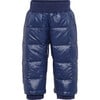 Baby Featherlight Elastic Waist Down Pants, Navy - Snow Pants - 1 - thumbnail