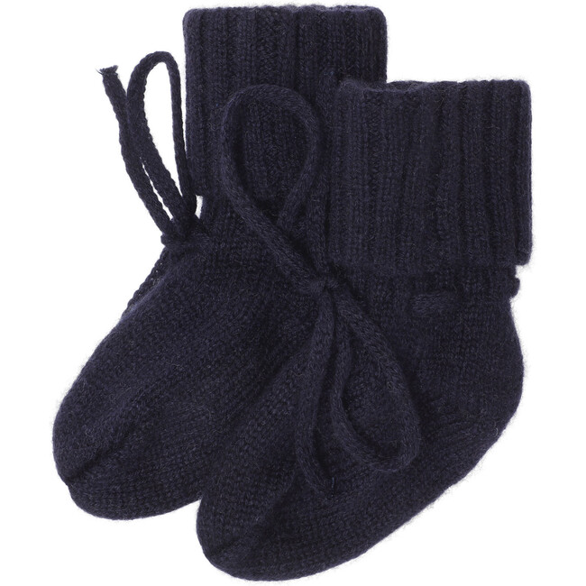 Baby Boys Cashmere Knit Socks, Navy