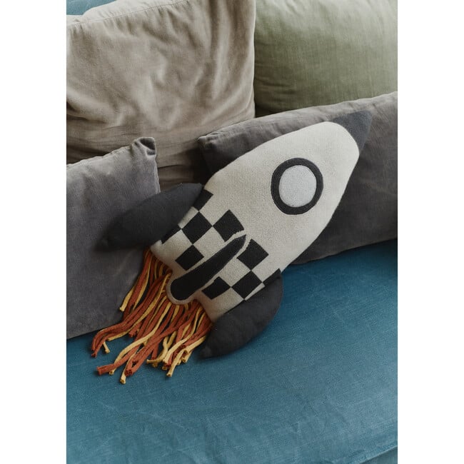 Knitted Cushion Rocket - Decorative Pillows - 2