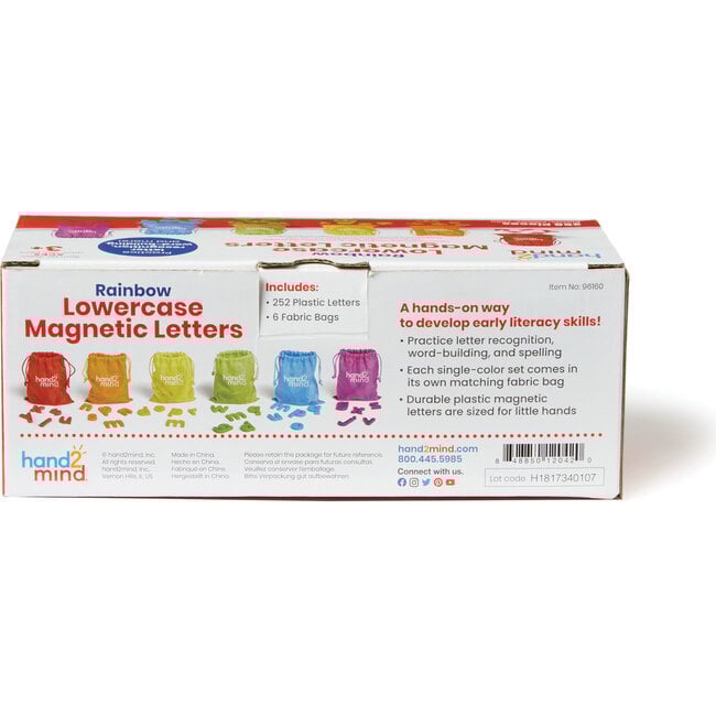Rainbow Lowercase Magnetic Letters - STEM Toys - 5