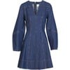 Women's Vray Dress, Classic Indigo Blue - Dresses - 1 - thumbnail