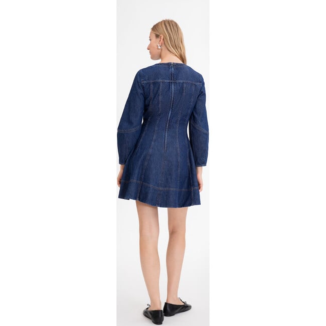 Women's Vray Dress, Classic Indigo Blue - Dresses - 3