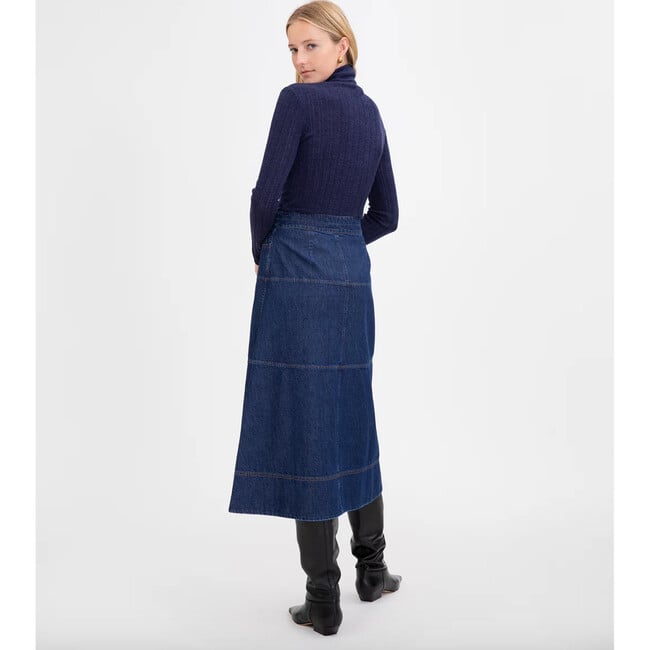 Women's Hudie Skirt, Classic Indigo Blue - Skirts - 4