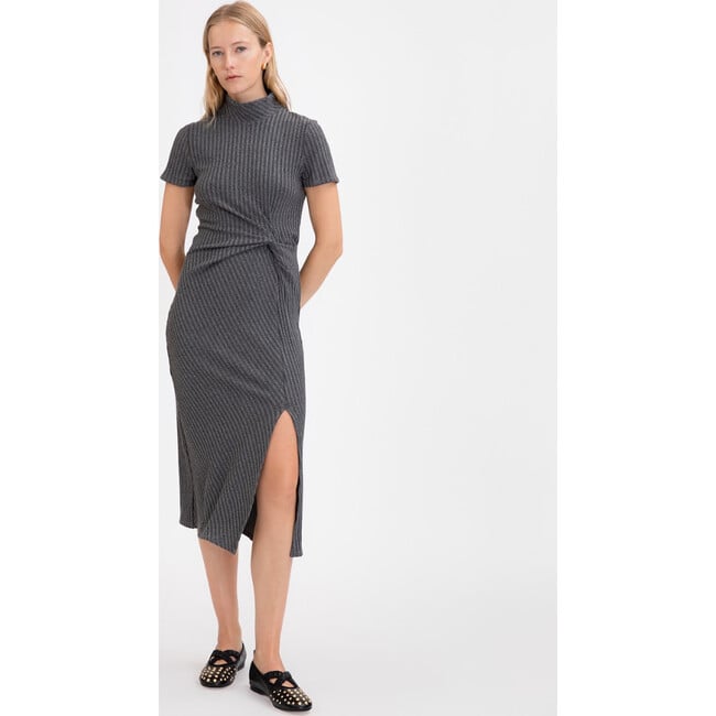 Women's Flint Dress, Charcoal Multi - Dresses - 2