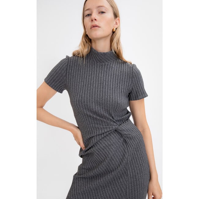 Women's Flint Dress, Charcoal Multi - Dresses - 5