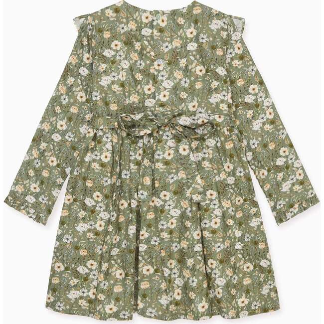 Sage Floral Silvana Girl Hand-Smocked Dress - Dresses - 4