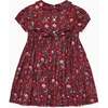 Burgundy Floral Arcadia Girl Hand-Smocked Dress - Dresses - 4