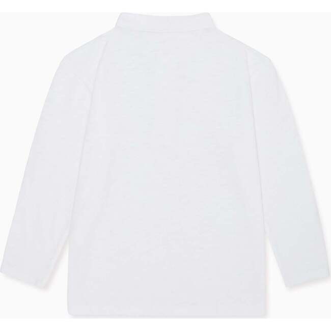 White Marco Boy Long Sleeve Polo Shirt - Shirts - 3