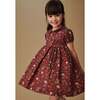 Burgundy Floral Arcadia Girl Hand-Smocked Dress - Dresses - 6