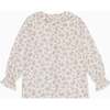 Ivory Floral Ella Long Sleeve Baby Girl Shirt - Blouses - 3