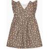 Brown Floral Emma Girl Pinafore Skirt - Skirts - 2