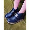 Navy Leather Kids Desert Boots - Dress Shoes - 2 - thumbnail