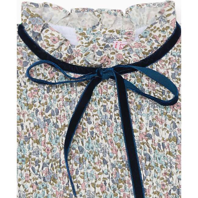 Ivory Floral Raya Girl Smocked Dress - Dresses - 3