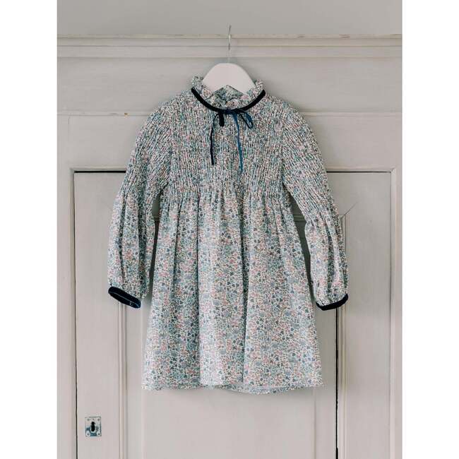 Ivory Floral Raya Girl Smocked Dress - Dresses - 6