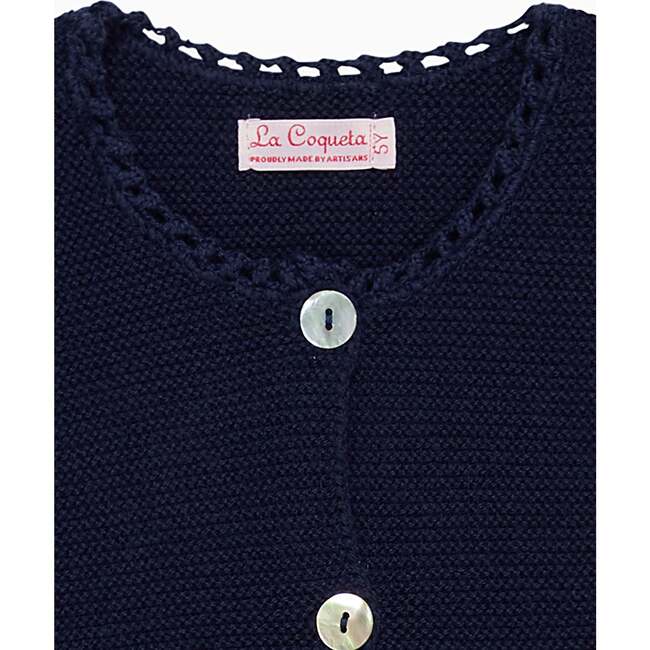 Navy Risa Merino Girl Cardigan - Cardigans - 2