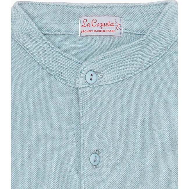 Sage Green Alcomo Long Sleeve Boy Polo Shirt - Shirts - 2