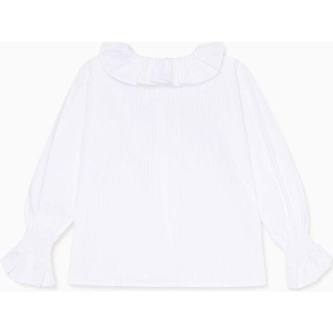 White Carissa Long Sleeve Girl Shirt - Blouses - 3