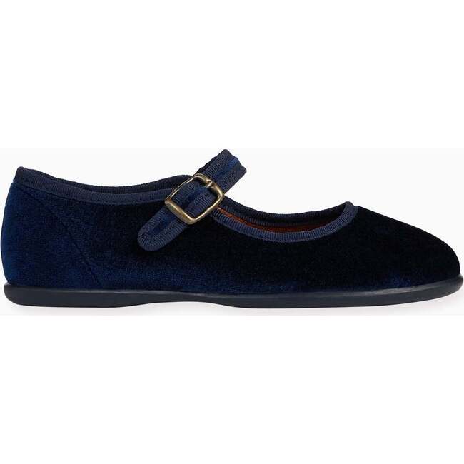 Navy Velvet Girl Mary Jane Shoes - Mary Janes - 3