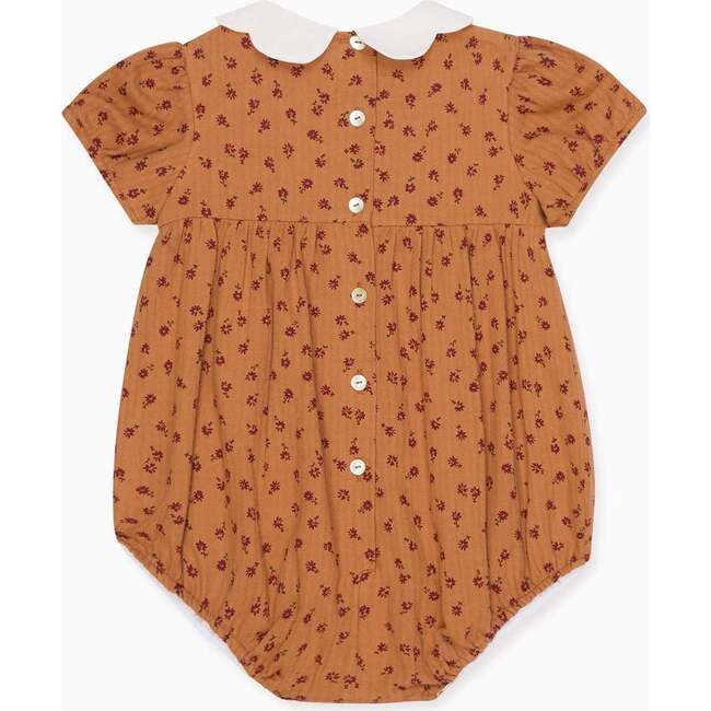 Caramel Floral Krista Baby Girl Romper - Dresses - 4