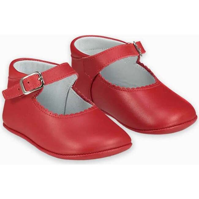 Red Leather Baby Mary Jane Shoes - Mary Janes - 4