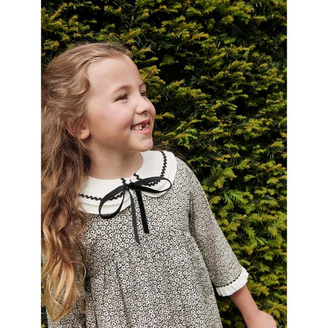 Black Floral Leana Girl Dress - Dresses - 2