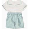 Sage Green Lirio Ceremony Silk Baby Boy Set - Onesies - 3