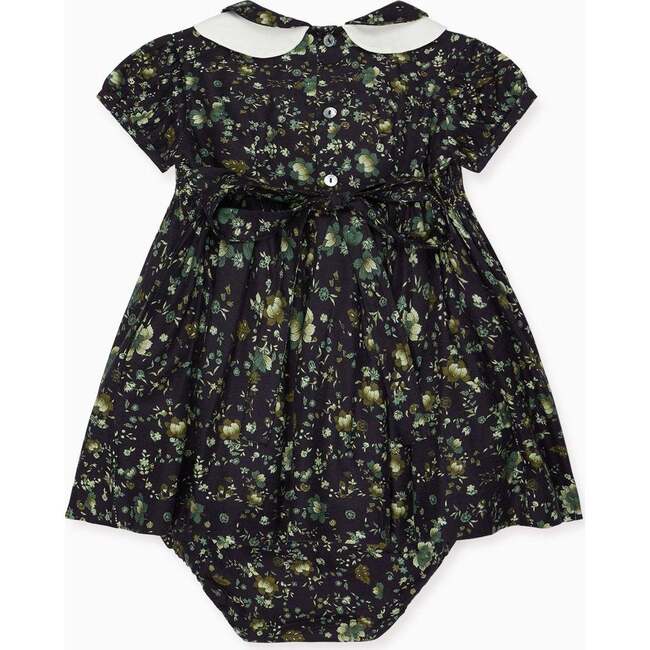 Navy Floral Arcadia Baby Girl Hand-Smocked Set - Dresses - 2