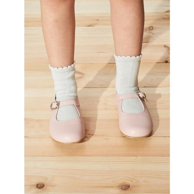 Light Pink Leather Girl Mary Jane Shoes - Mary Janes - 2